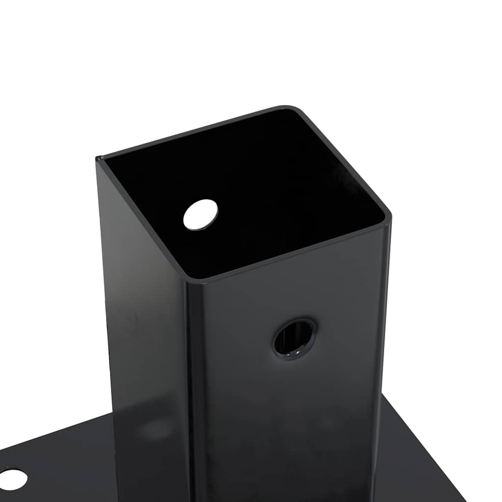 Pfostenträger Quadratisch 4Stk. Silber 46x46mm Verzinkter Stahl