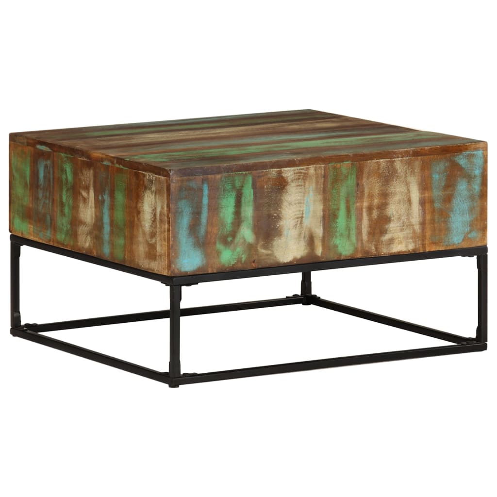 Couchtisch 68x68x41 cm Raues Mangoholz
