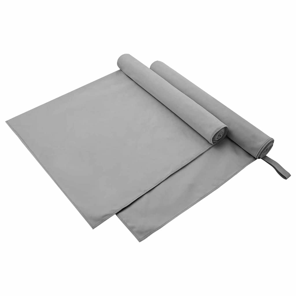 Sporthandtücher 2 pcs Schwarz 50 x 30 cm Polyester und Polyamid