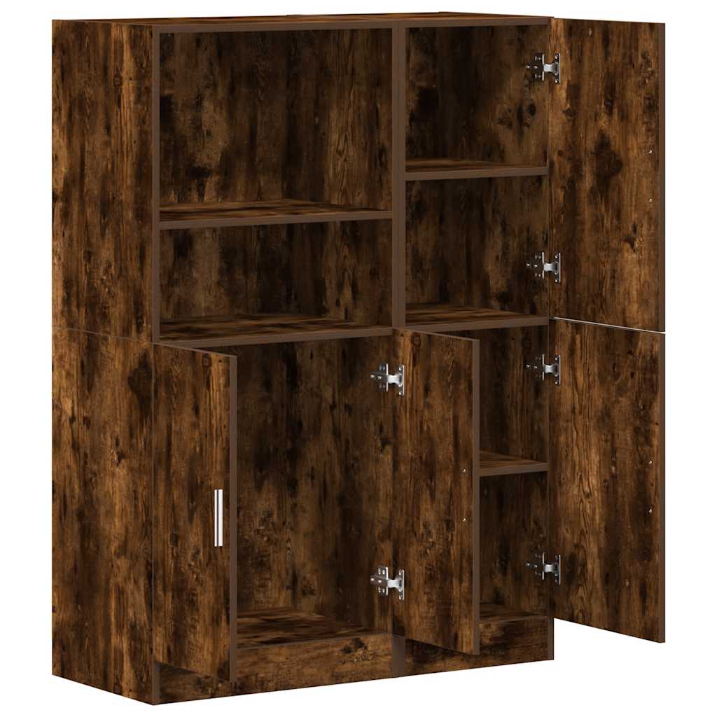 2-tlg. Küchenschrank-Set Weiß Holzwerkstoff