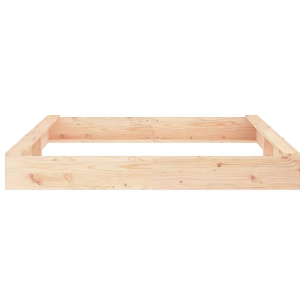 Sandkasten mit Sitzen Honigbraun Quadratisch Massivholz Kiefer