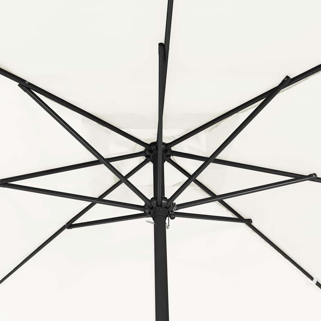 Garten-Sonnenschirm Sand 295 x 295 x 245 cm Polyester und Stahl