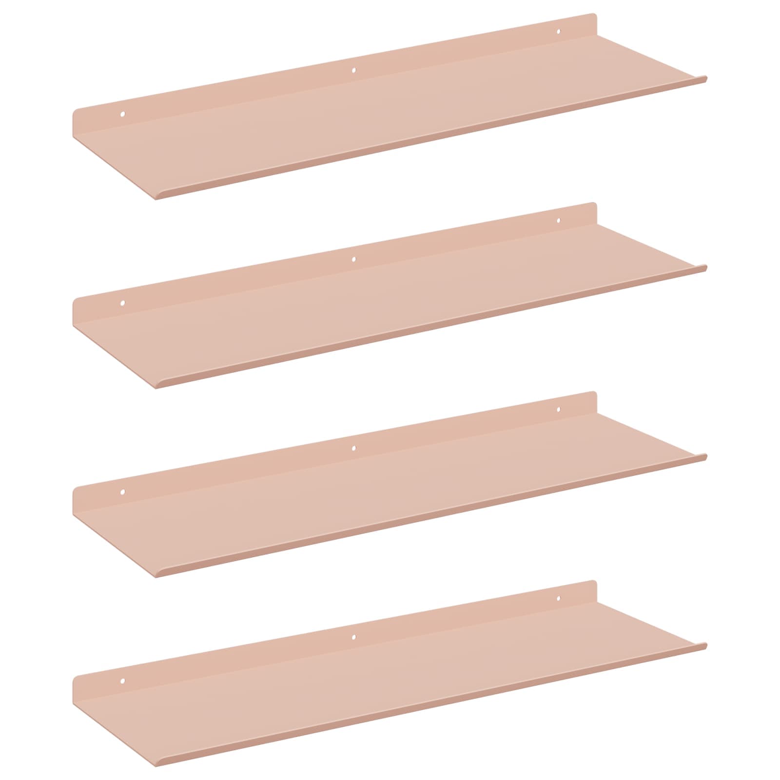 Schwebendes Regal 3 pcs Schwarz 40 x 9 x 2,5 cm Stahl