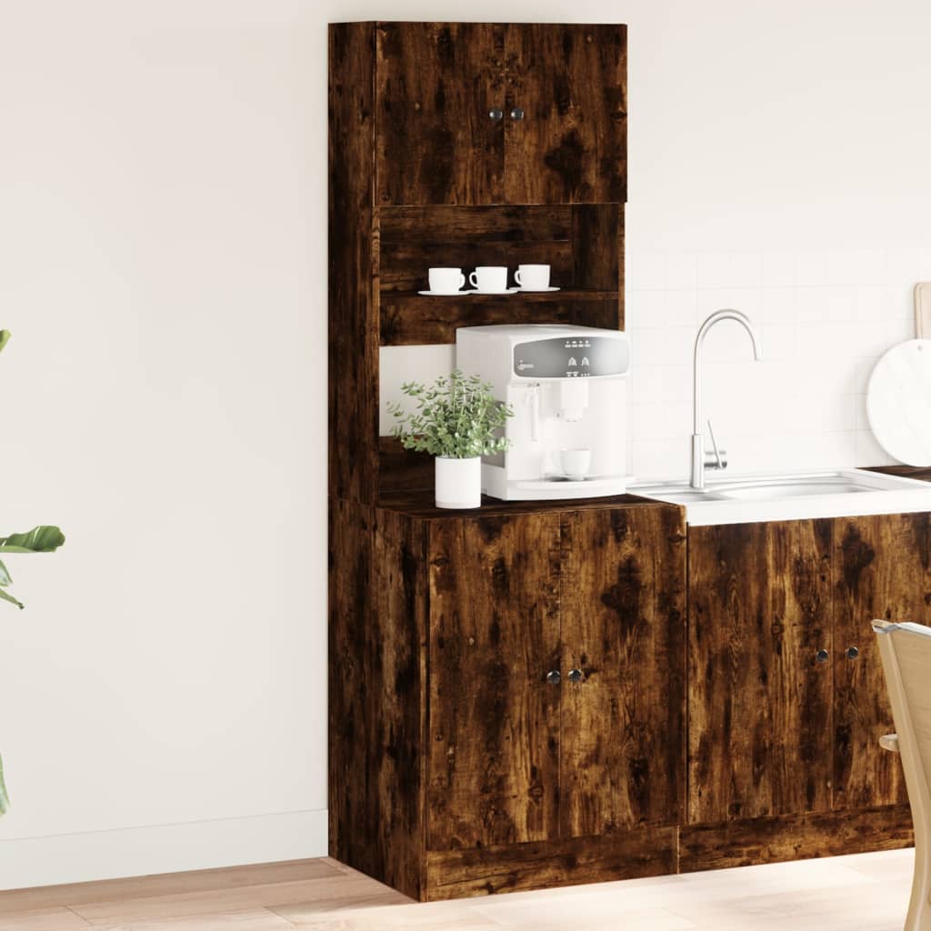 Küchenschrank Weiß 60x50x180 cm Holzwerkstoff