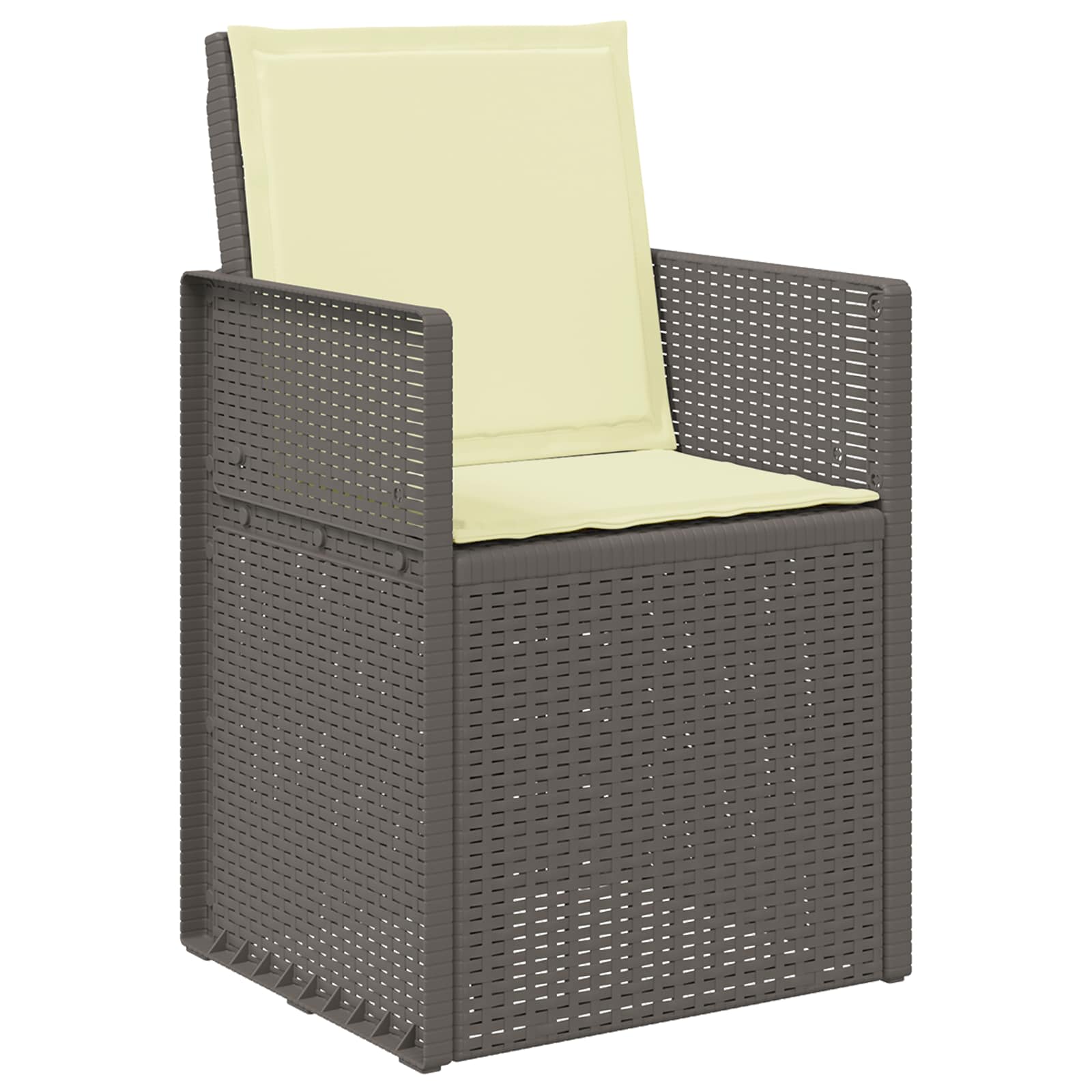 Garten Esszimmerstühle 2 pcs Weiß und Hellgrau PP