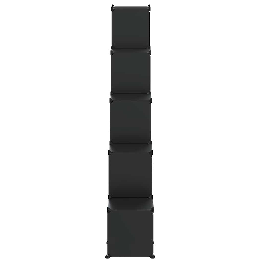 Regalsystem mit 12 Würfeln Schwarz PP