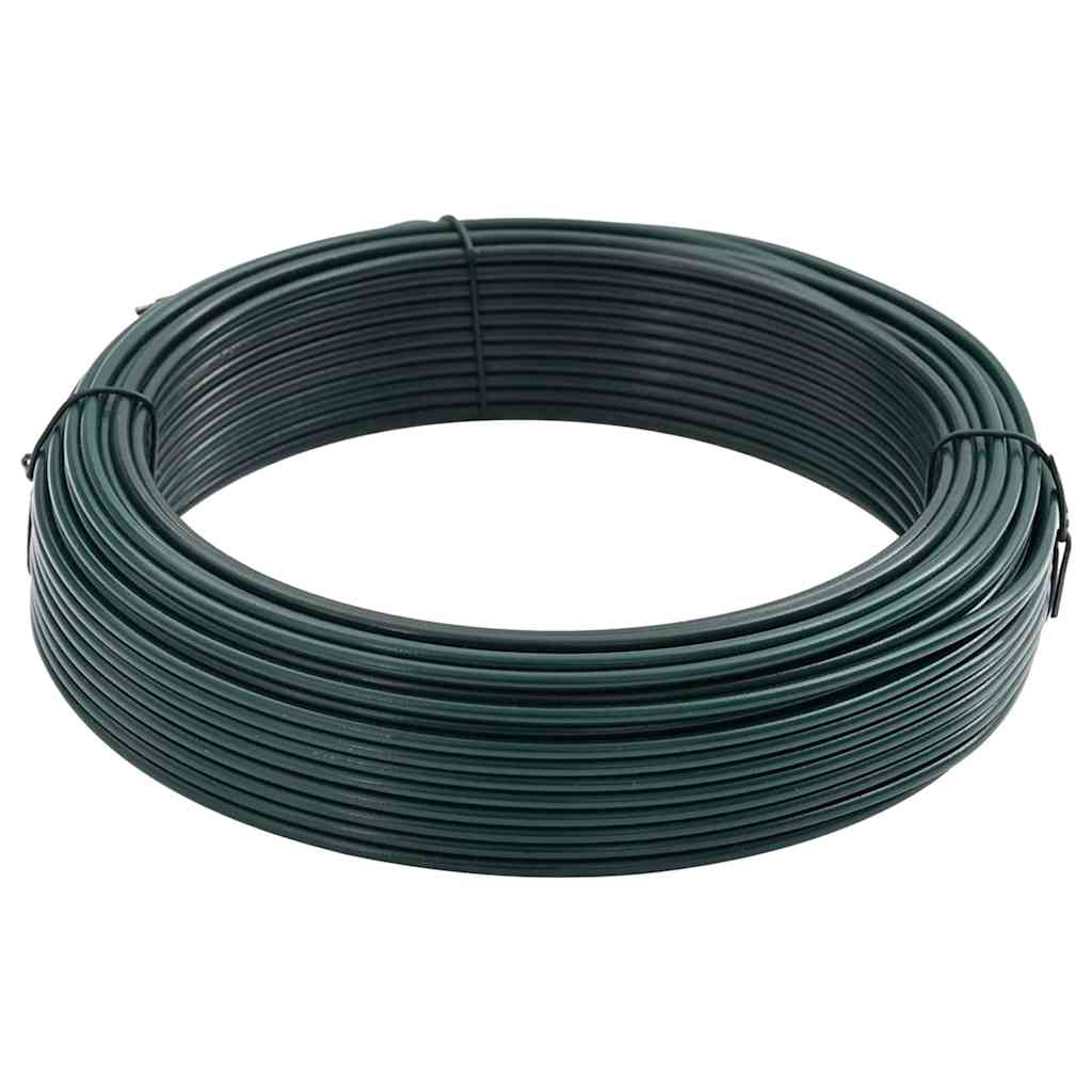 Zaun-Bindedraht 250 m 0,9/1,4 mm Stahl Schwarzgrün