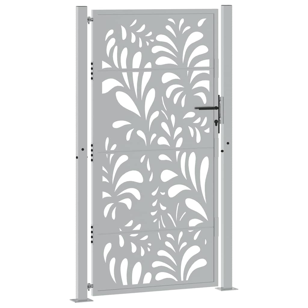 Gartentor Schwarz 100x100 cm Stahl Lichtdesign
