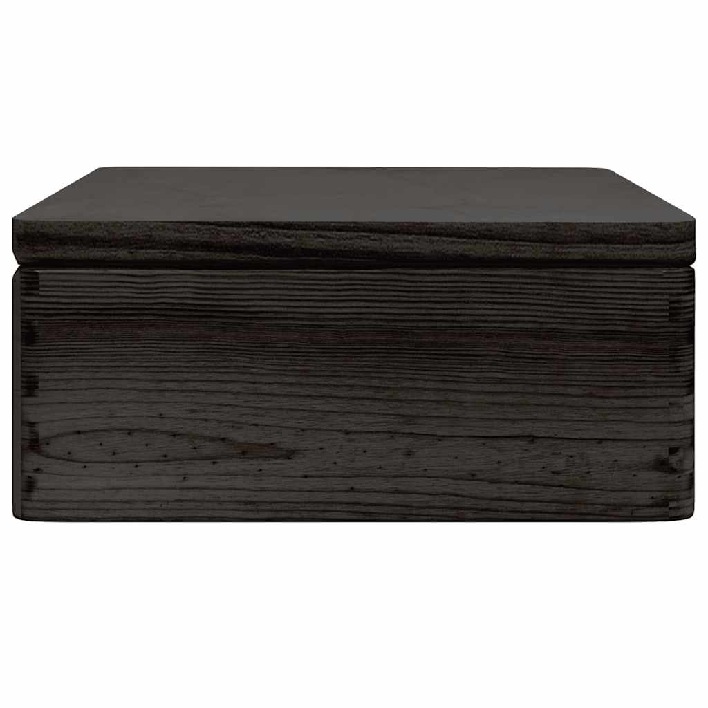 Holzkiste mit Deckel 40x30x13 cm Massivholz Kiefer