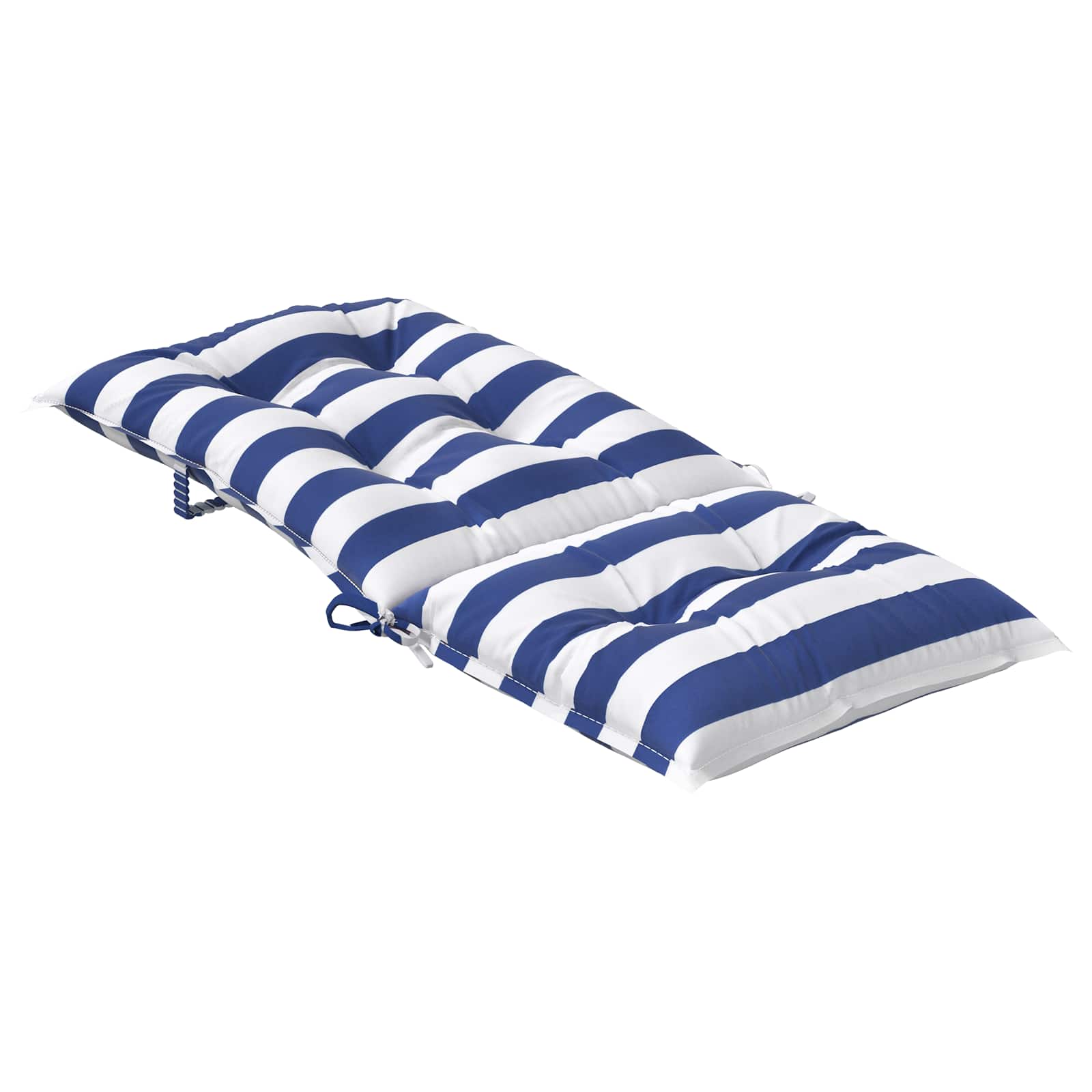 Kissen für draußen 2 pcs Blau und Weiß 120 x 50 x 7 cm Stoff