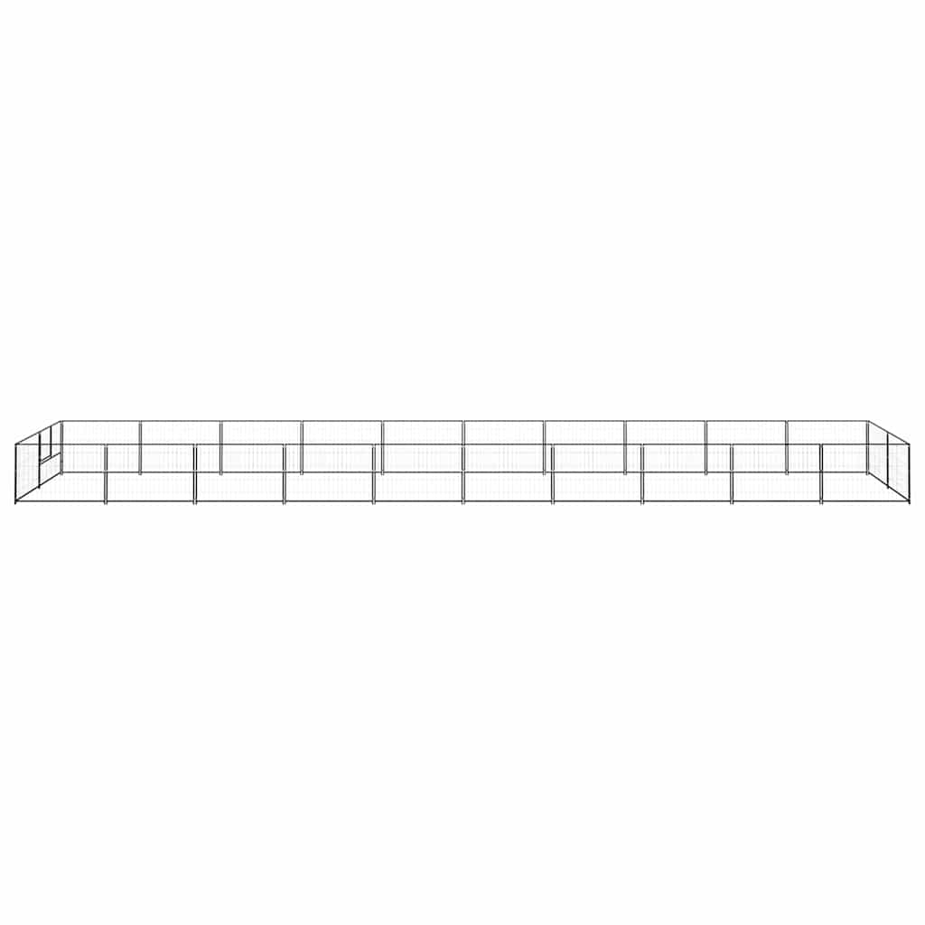 Hundezwinger Schwarz 4 m² Stahl