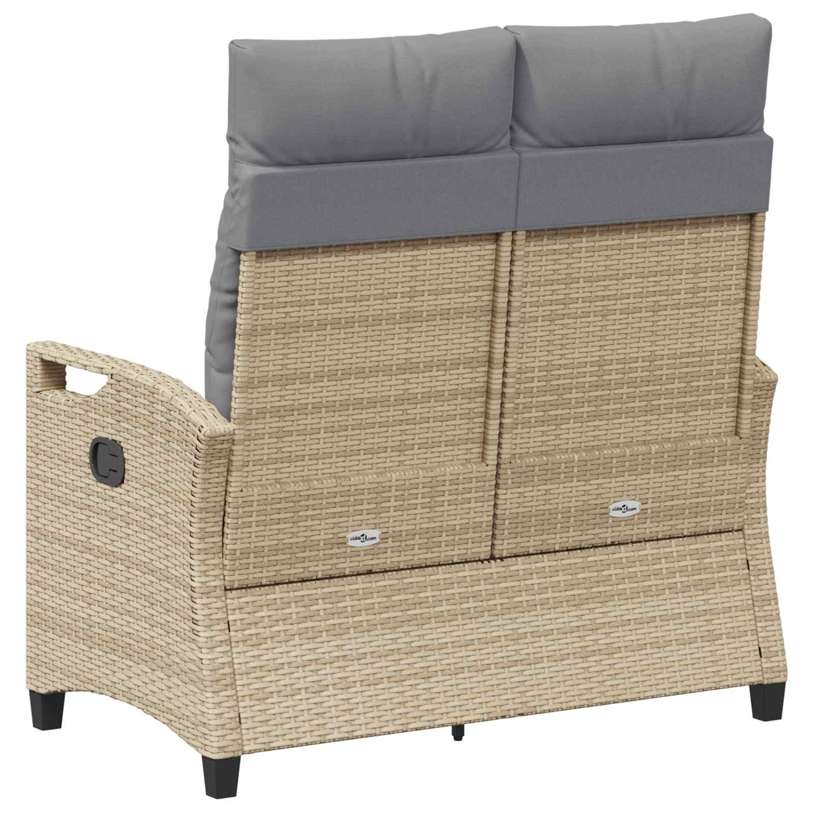 Gartenbank Schwarz 105 x 60 x 112 cm Stahl und Polyester