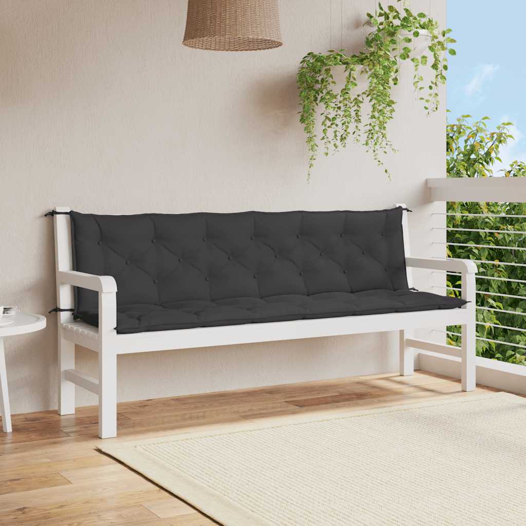 Gartenbank-Auflage Anthrazit 100x(50+50)x7 cm Oxford-Gewebe