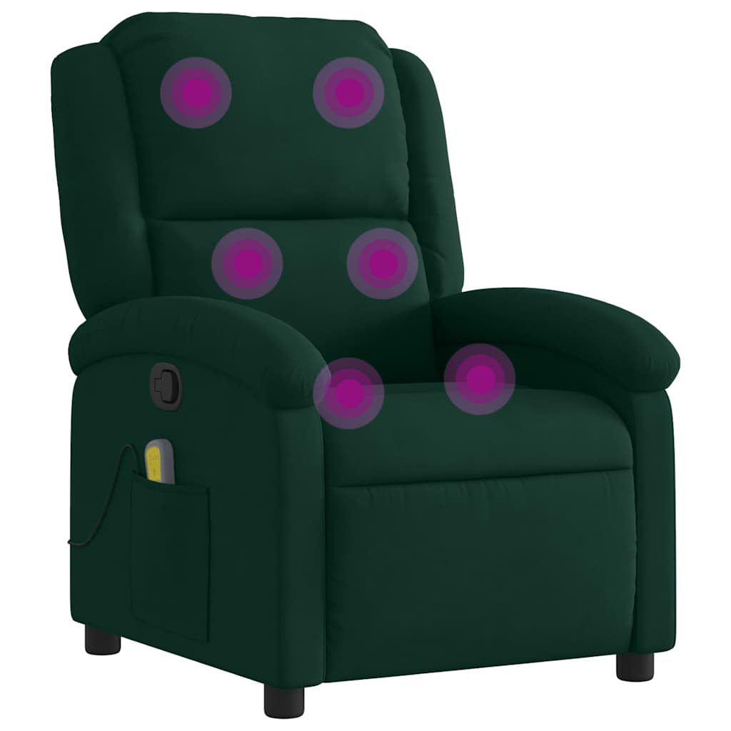 Massage-Relaxsessel, hellgrauer Samt