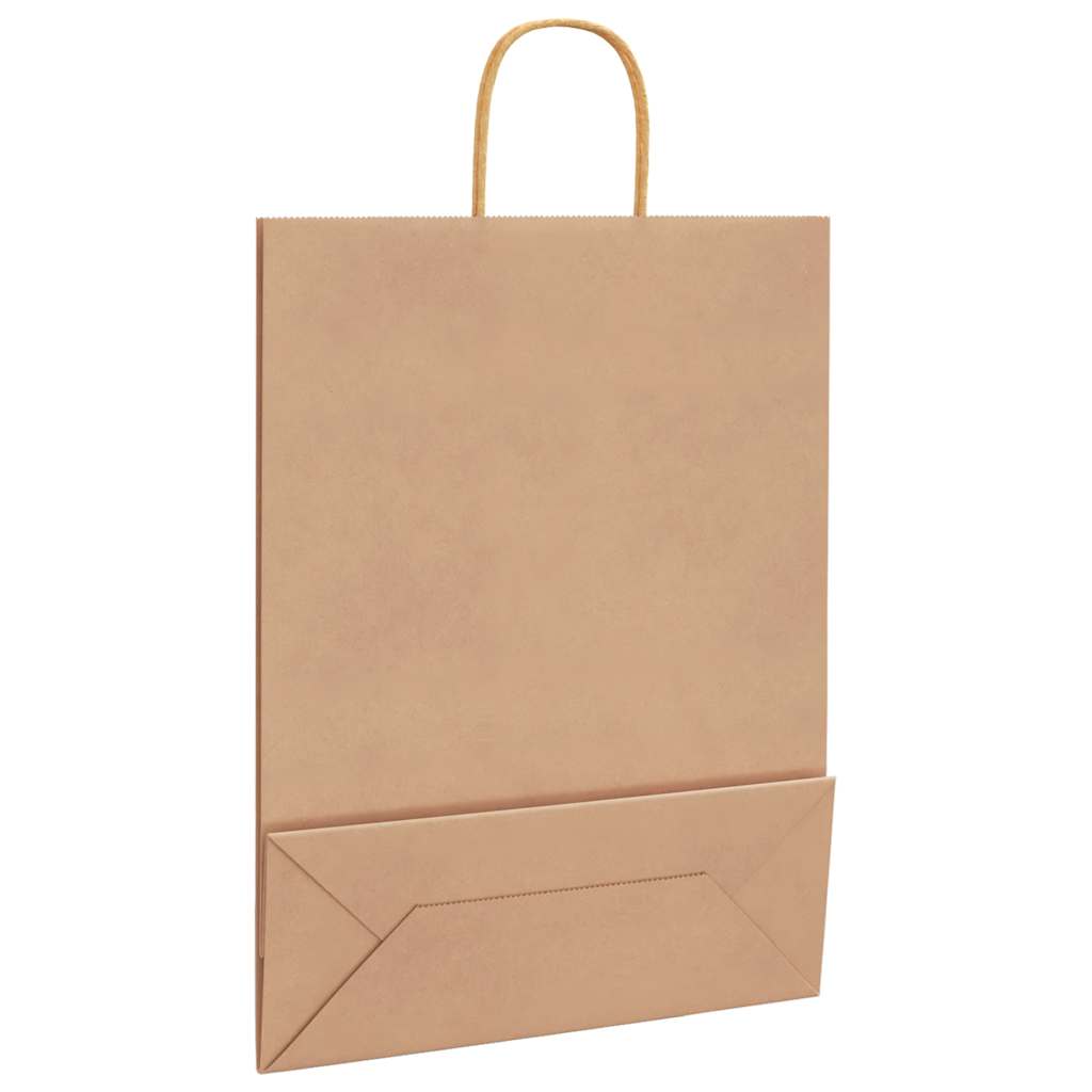 Papiertragetaschen 50 Stk. mit Henkeln Braun 21x11x36 cm