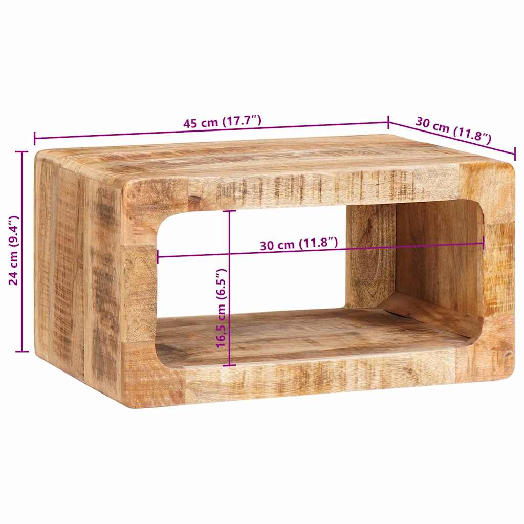 Nachttisch Braun 45 x 30 x 24 cm Massives upgecyceltes Holz