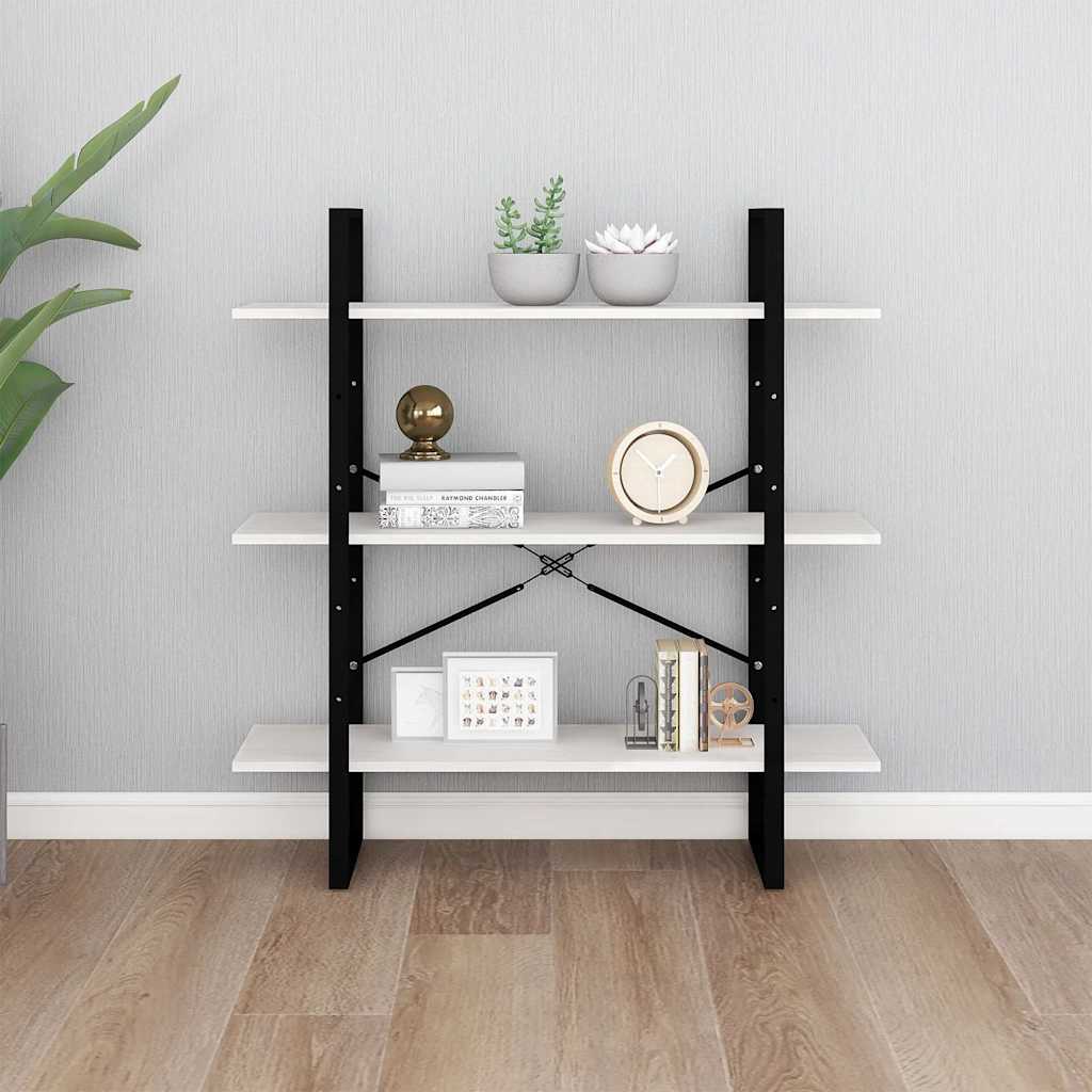 Bücherregal Weiß 100x30x105 cm Holzwerkstoff