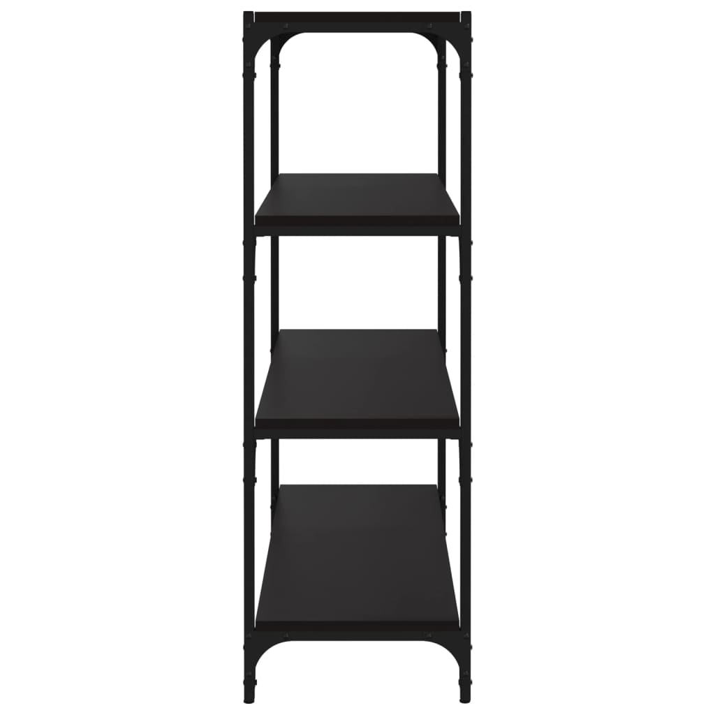 Bücherregal Schwarz 40x33x70,5 cm Holzwerkstoff und Stahl