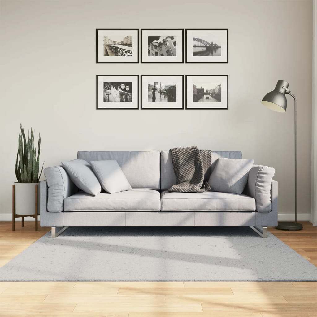 Teppich HUARTE Kurzflor Weich und Waschbar Anthrazit 60x110 cm