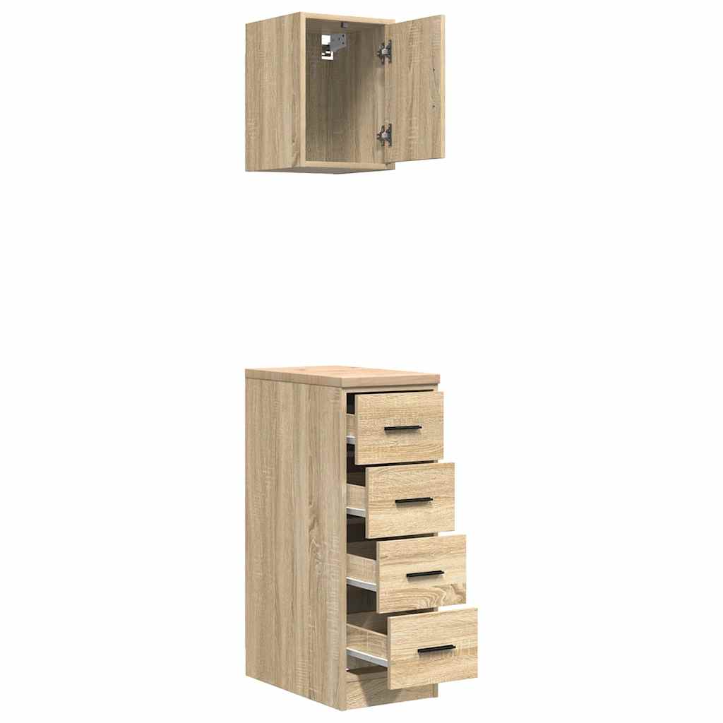 Garagenschränke 2 Stk. Schwarz Holzwerkstoff