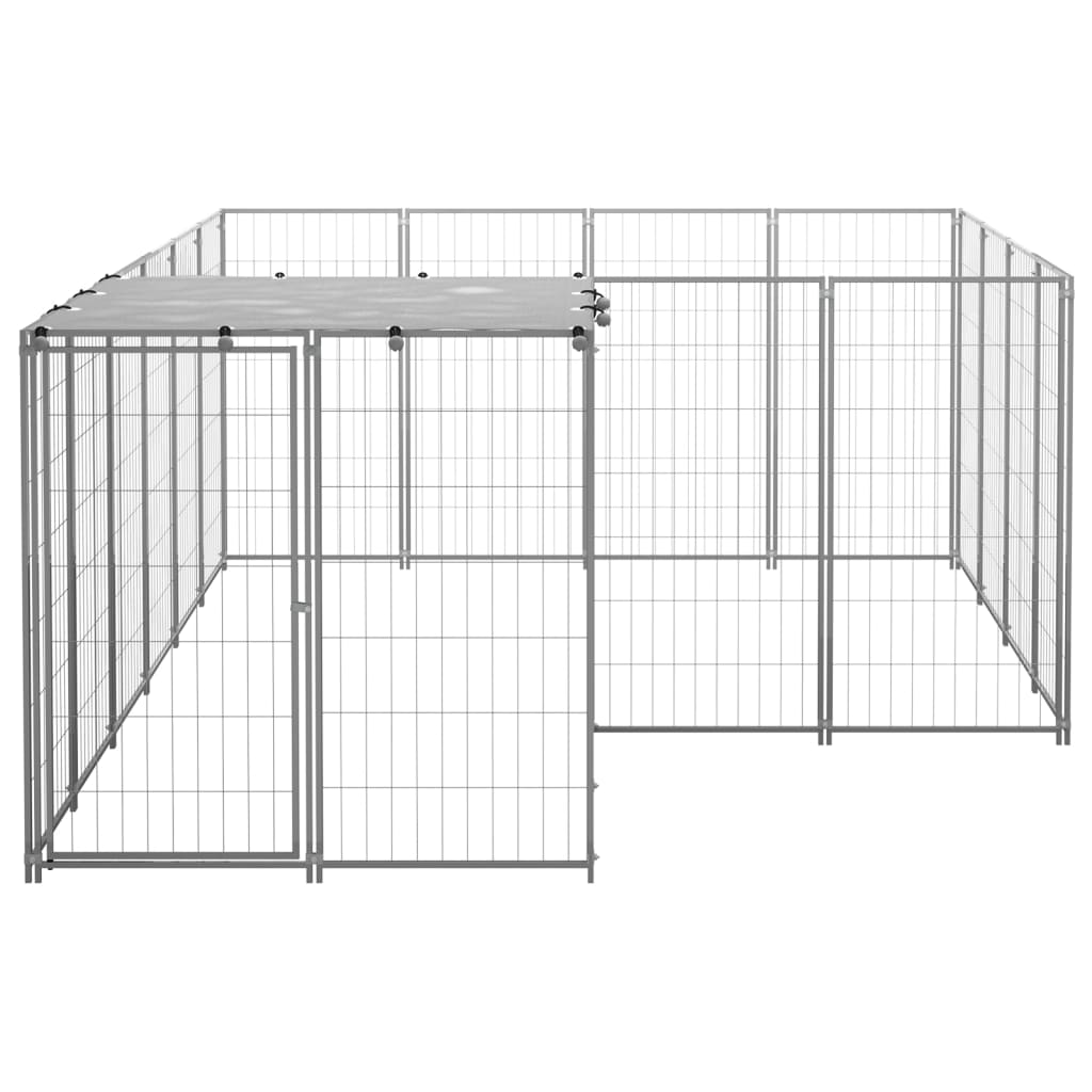 Hundezwinger Schwarz 6,05 m² Stahl