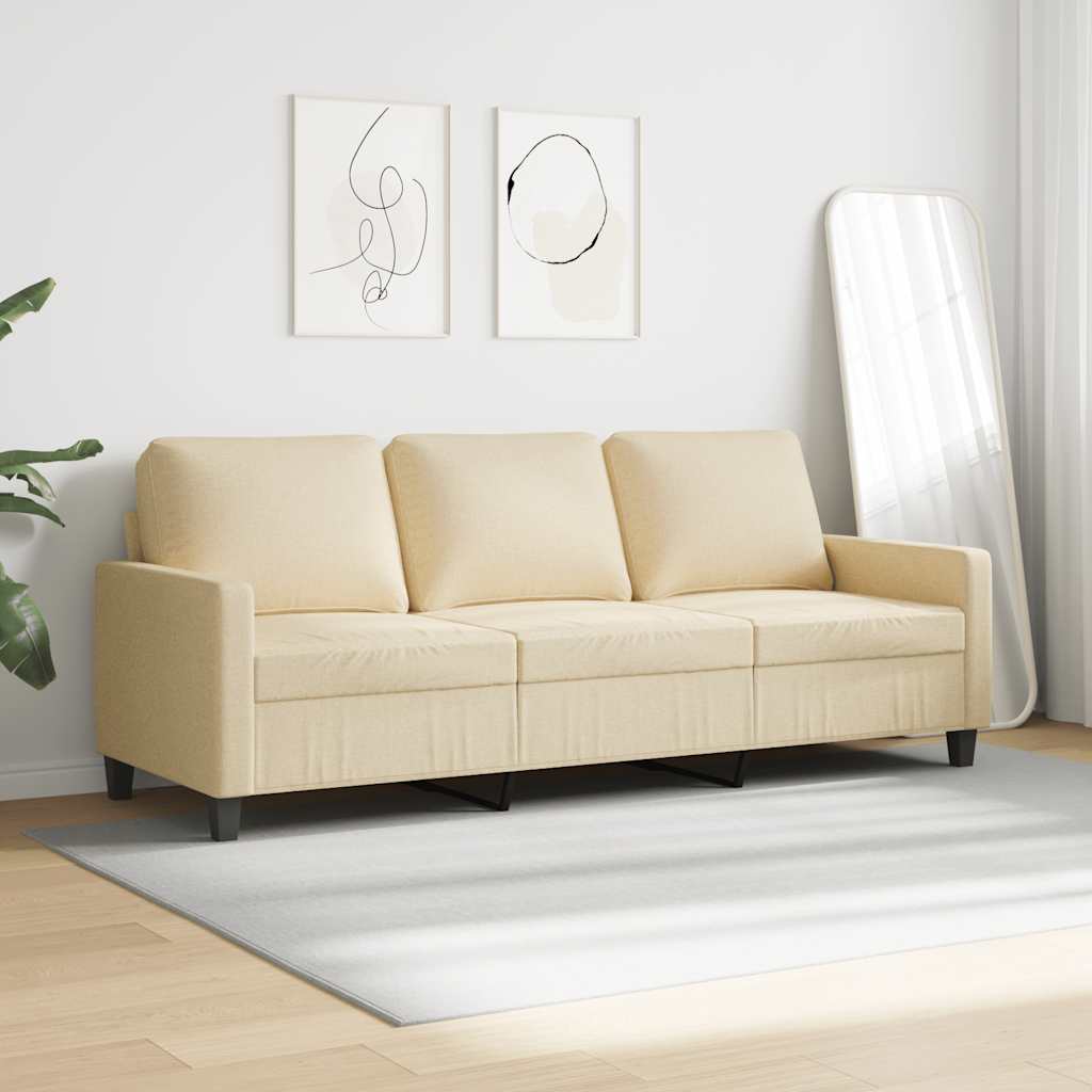 3-Sitzer-Sofa Hellgrau 180 cm Stoff