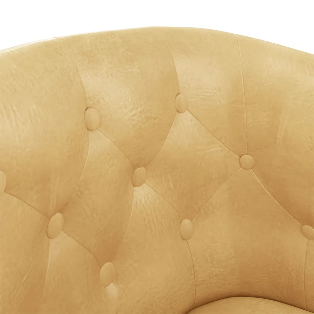 Clubsessel Gold Kunstleder
