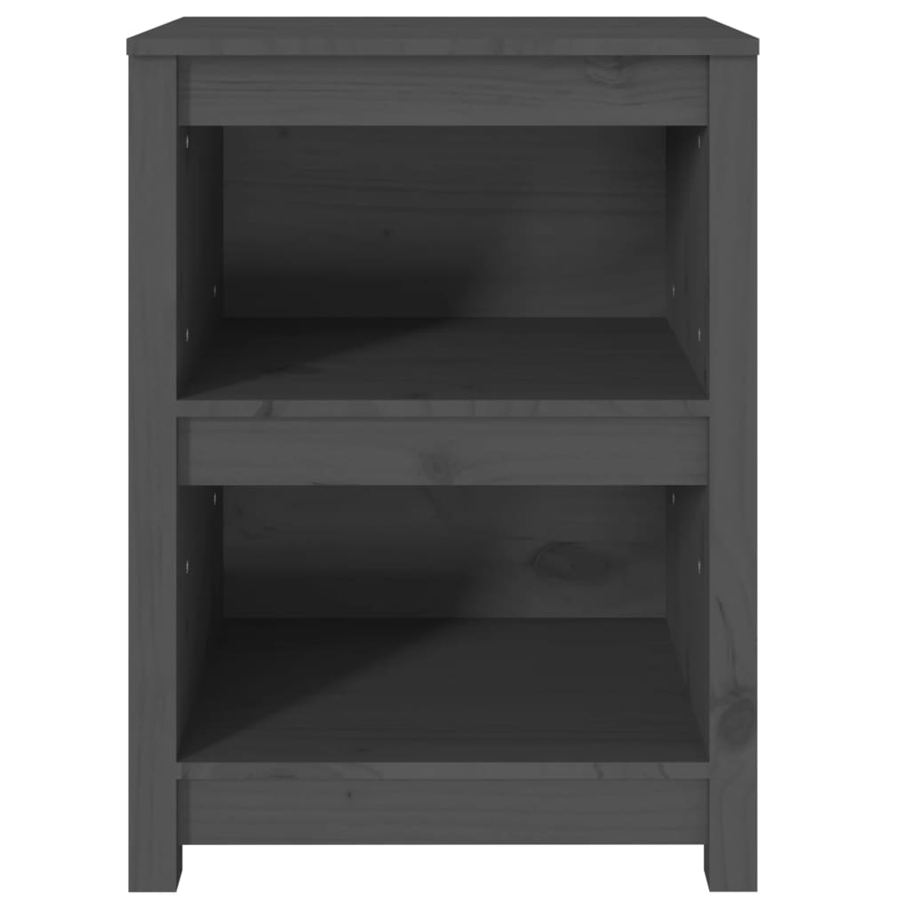 Bücherregal Grau 80x35x68 cm Massivholz Kiefer
