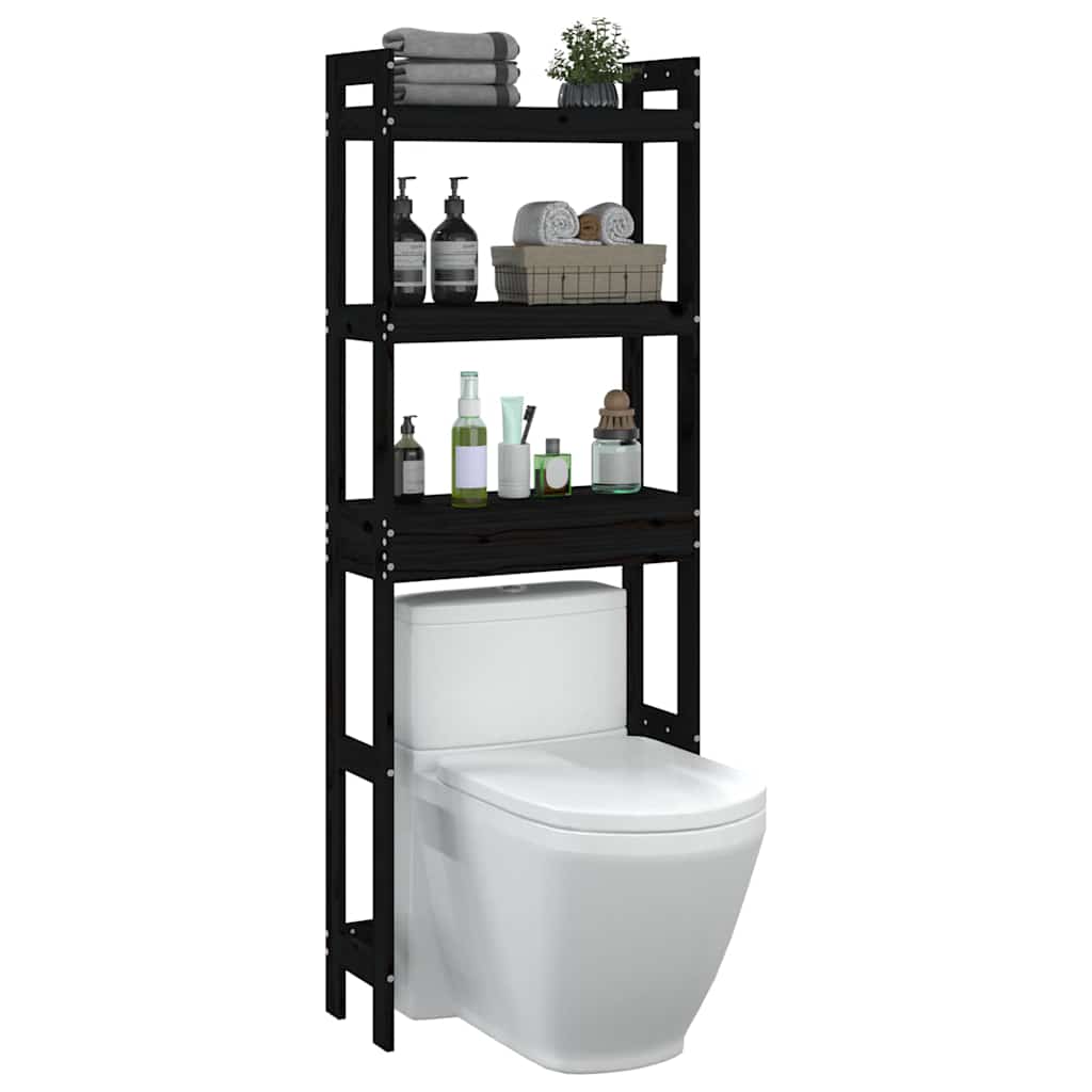 Toilettenregal 63x26x171 cm Massivholz Kiefer