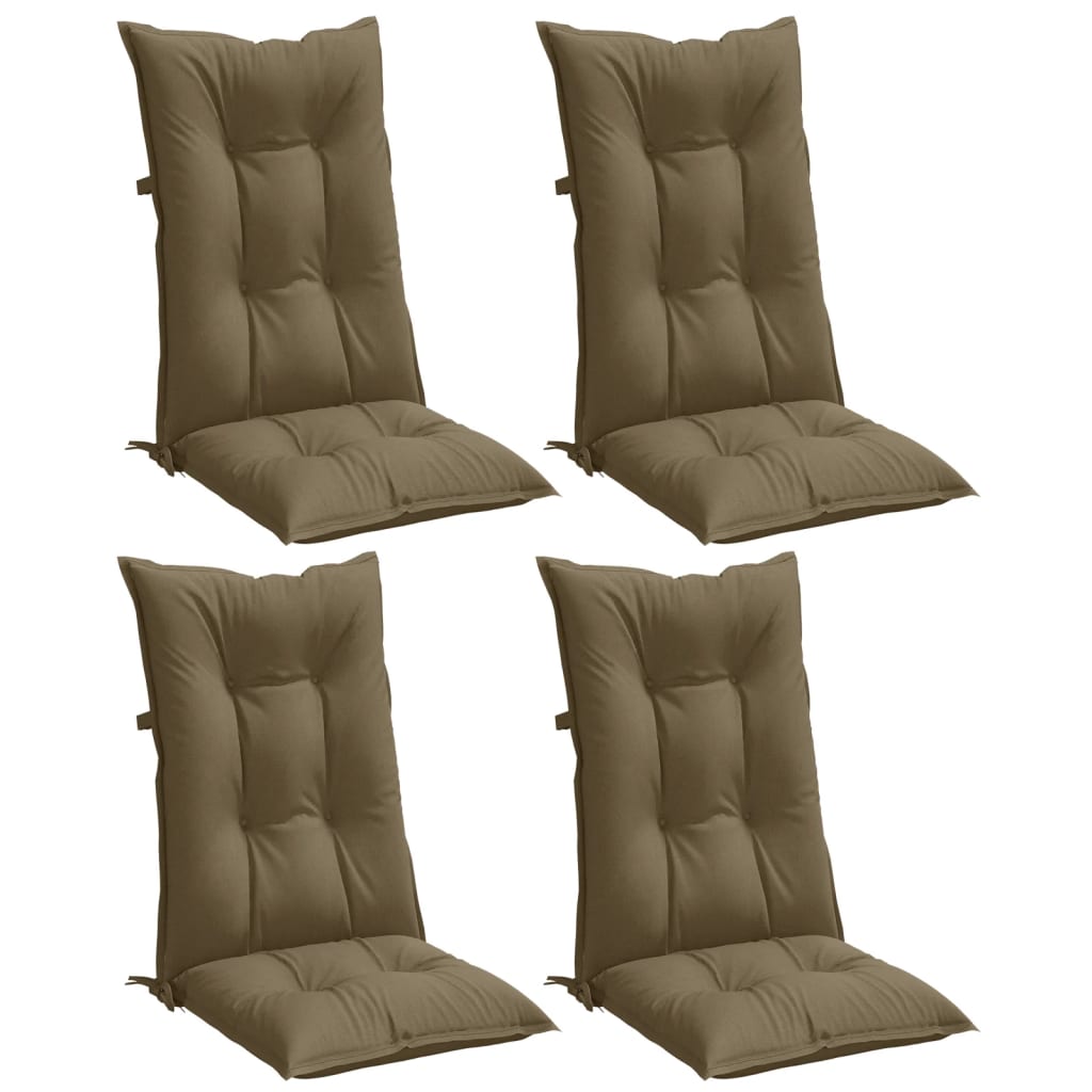 Hochlehner-Auflagen 2 Stk. Melange Anthrazit 120x50x7cm Stoff