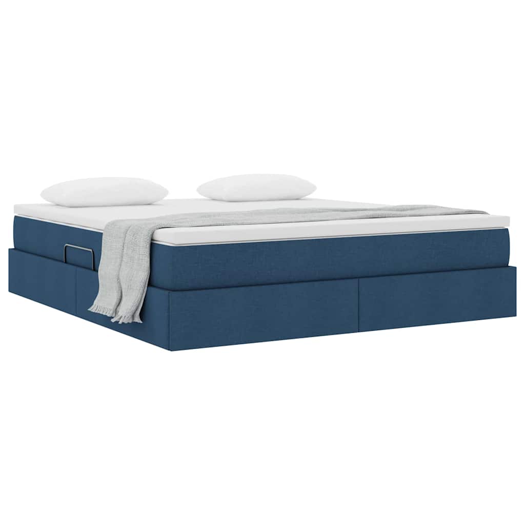 Aufbewahrungsbett mit Matratze Hellgrau 90 x 190 cm Polyester