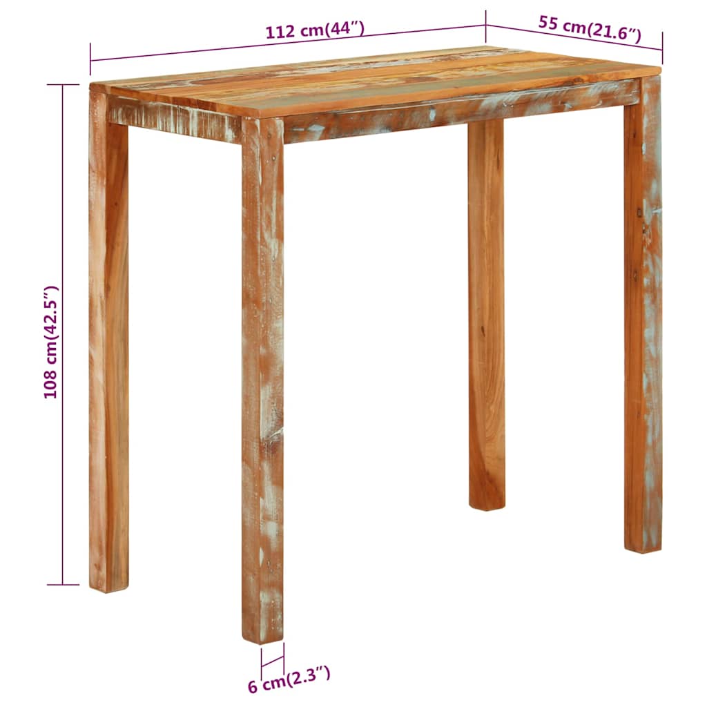 Konsolentisch 110x35x76 cm Raues Mangoholz