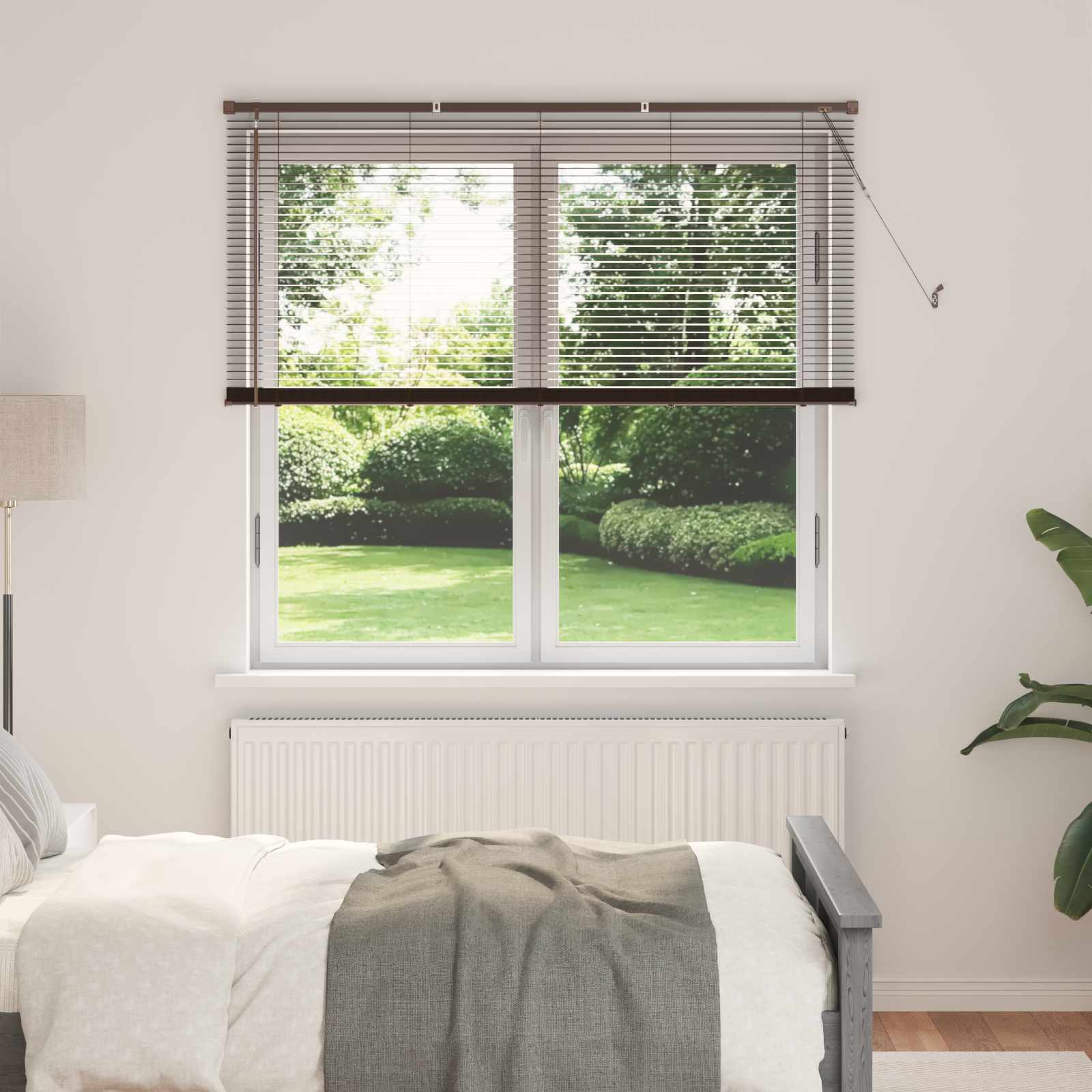 Jalousie Silber Grau 150 x 40 cm 25 mm PVC