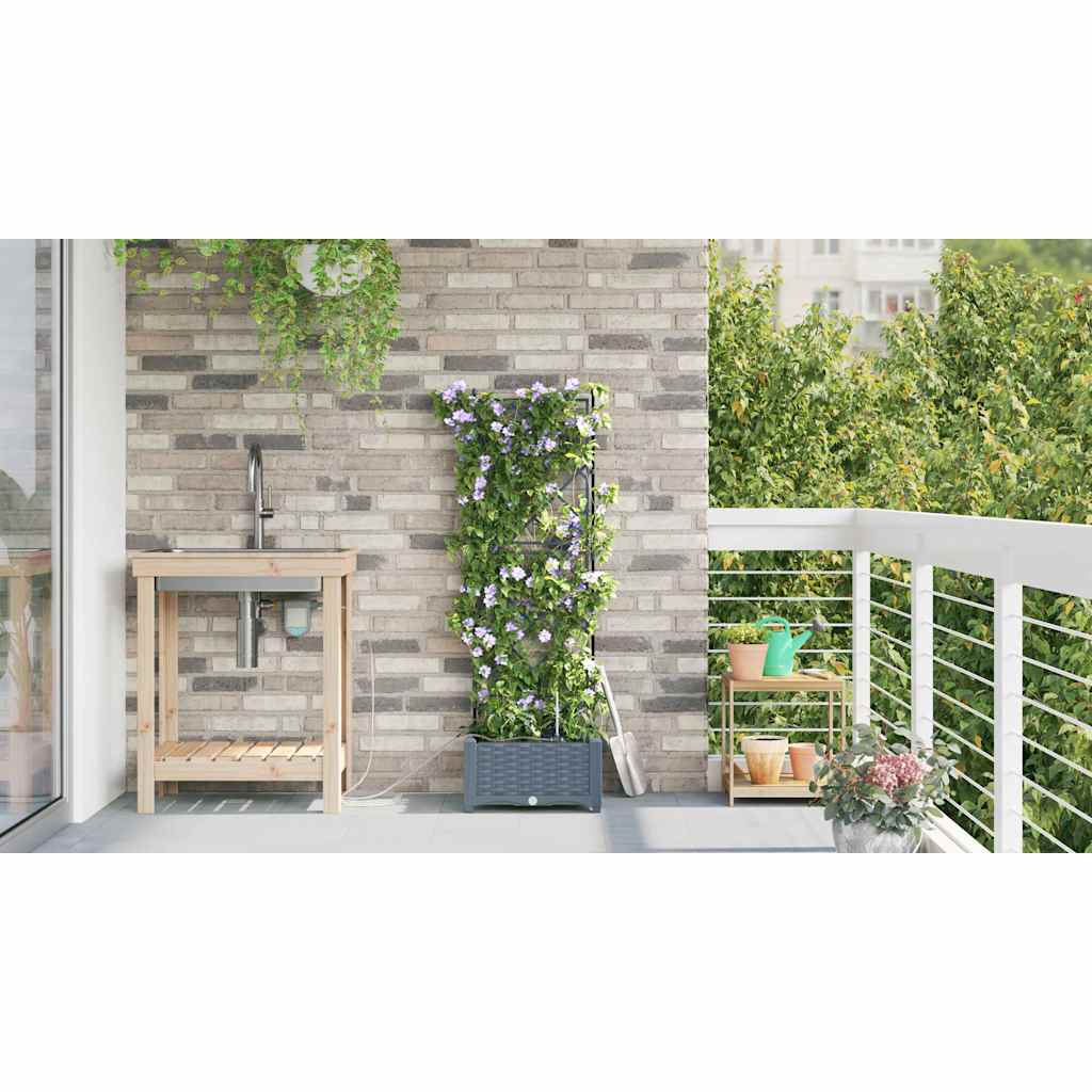 Garten-Pflanzgefäß 4 Stk. Braun 160 x 40 x 22 cm PP