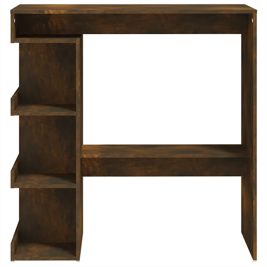 Bartisch mit Regal Weiß 100x50x101,5 cm Holzwerkstoff