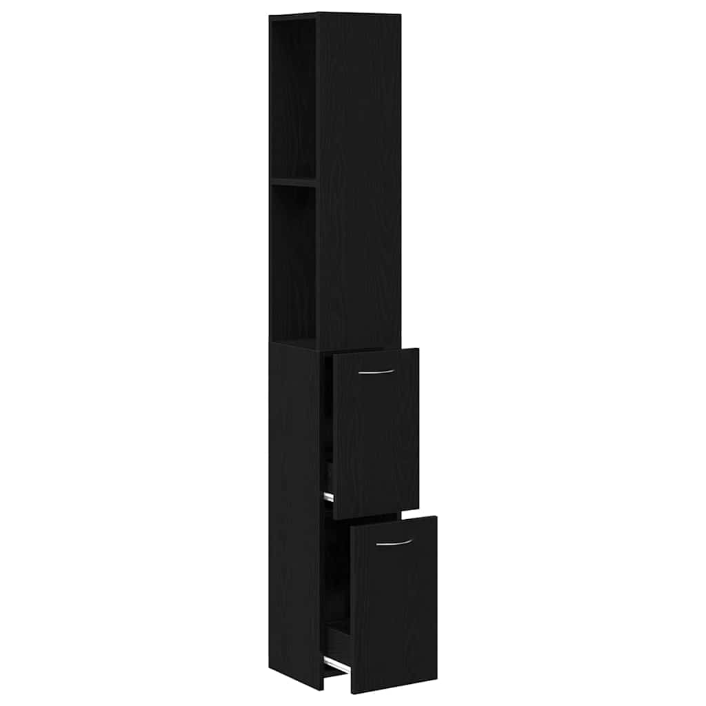 Badschrank Weiß 25x26,5x170 cm Holzwerkstoff