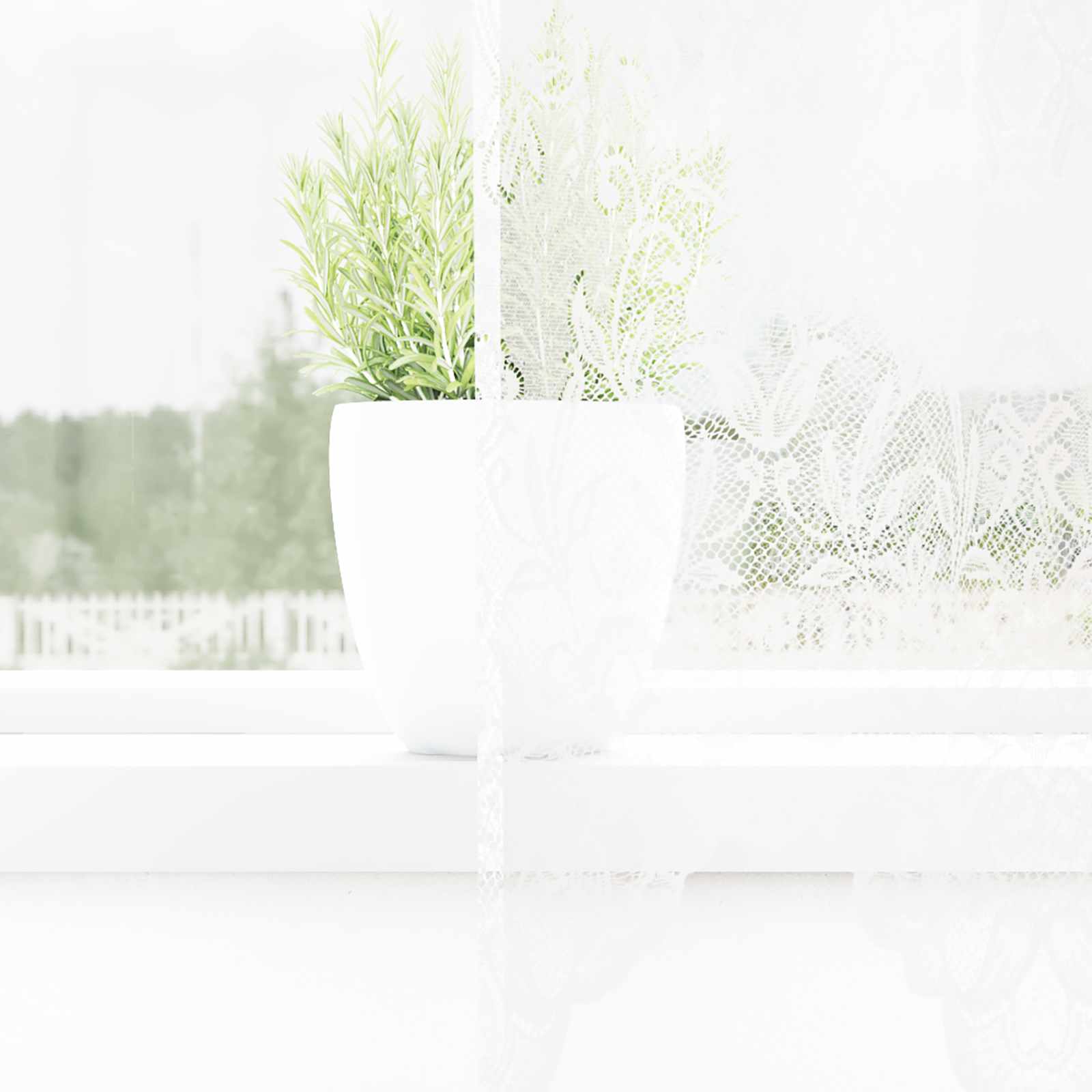 Spitzenvorhang mit Vorhängen Floral Weiß 80 x 150 cm Polyester