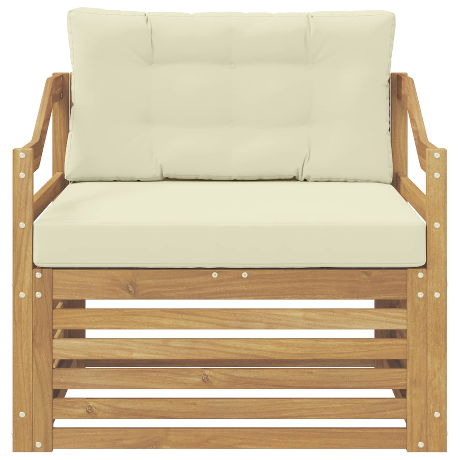2 Stück Outdoor-Sofa Natur