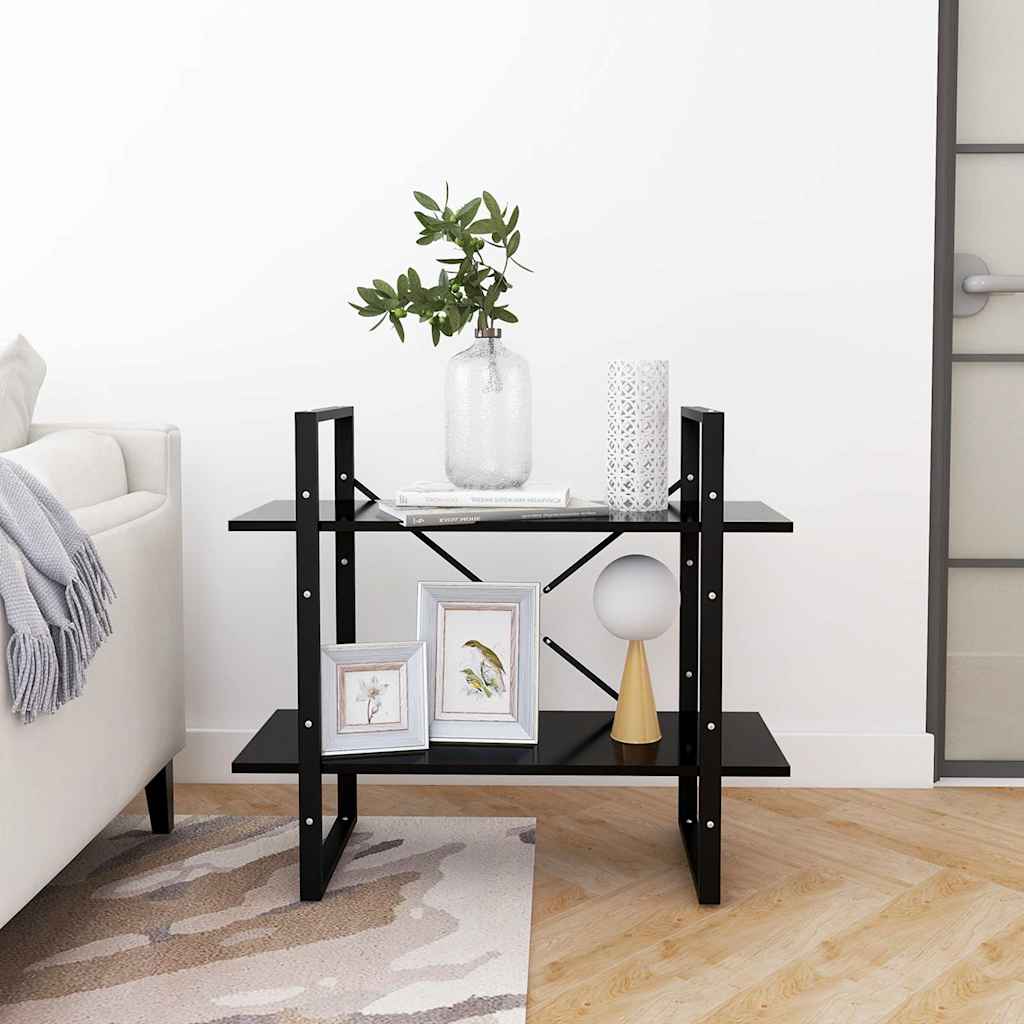 Bücherregal 2 Fächer Weiß 80x30x70 cm Holzwerkstoff