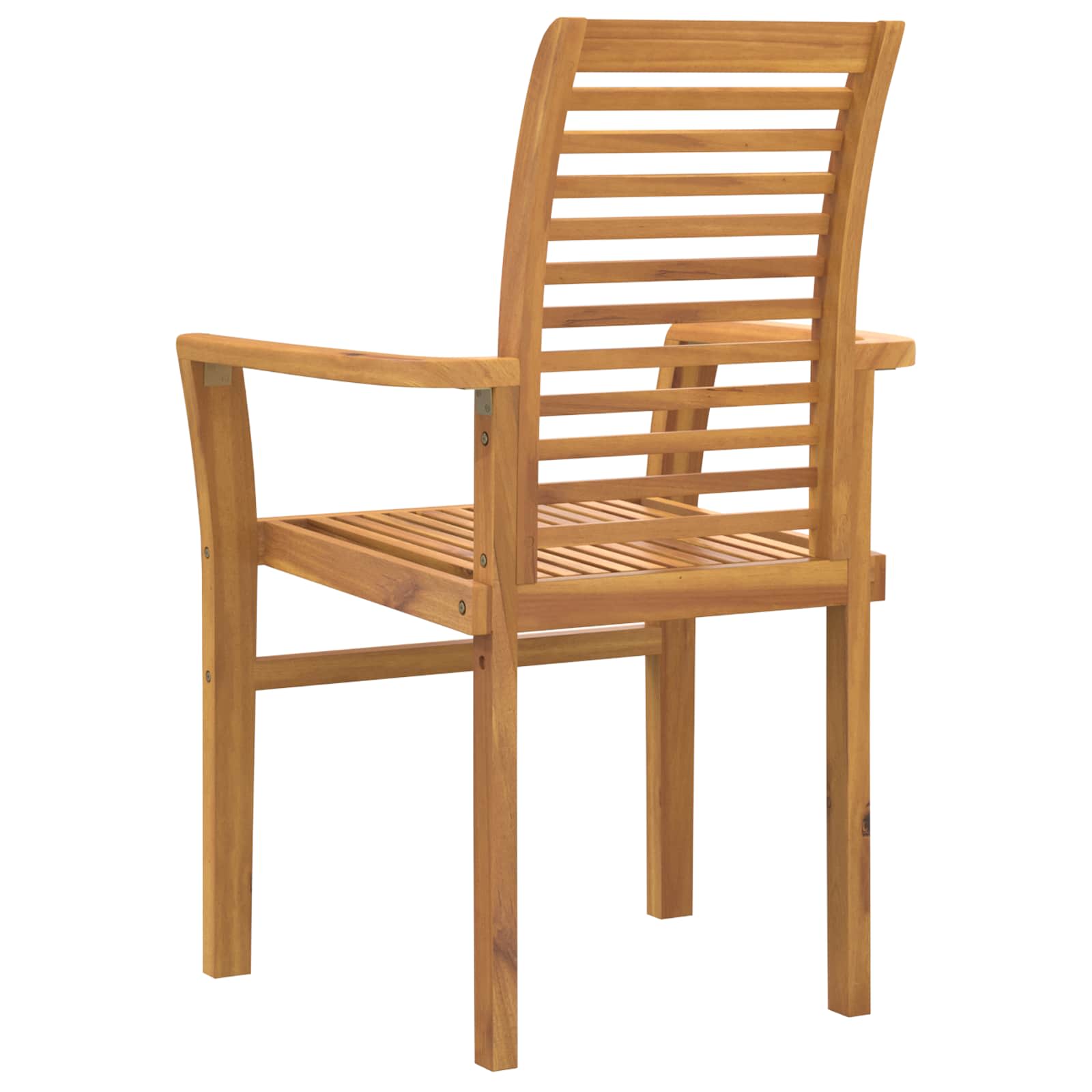 Essstühle 6 Stk. Stapelbar Massivholz Teak