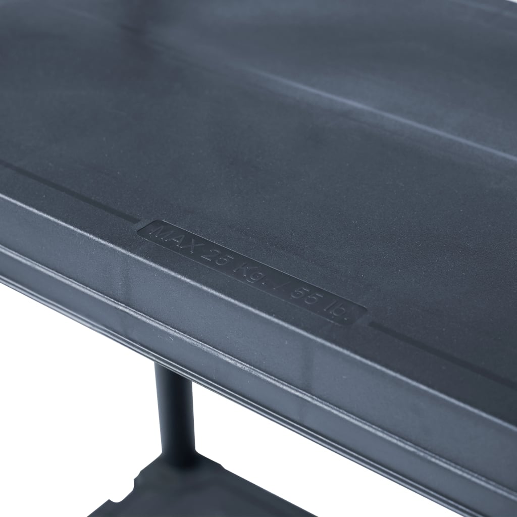 Lagerregale 2 Stk. Schwarz 60 x 30 x 138 cm Kunststoff