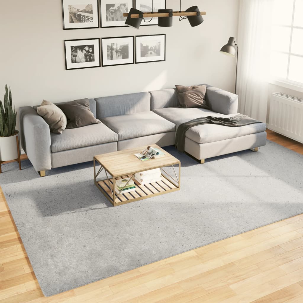 Teppich HUARTE Kurzflor Weich und Waschbar Anthrazit 60x110 cm