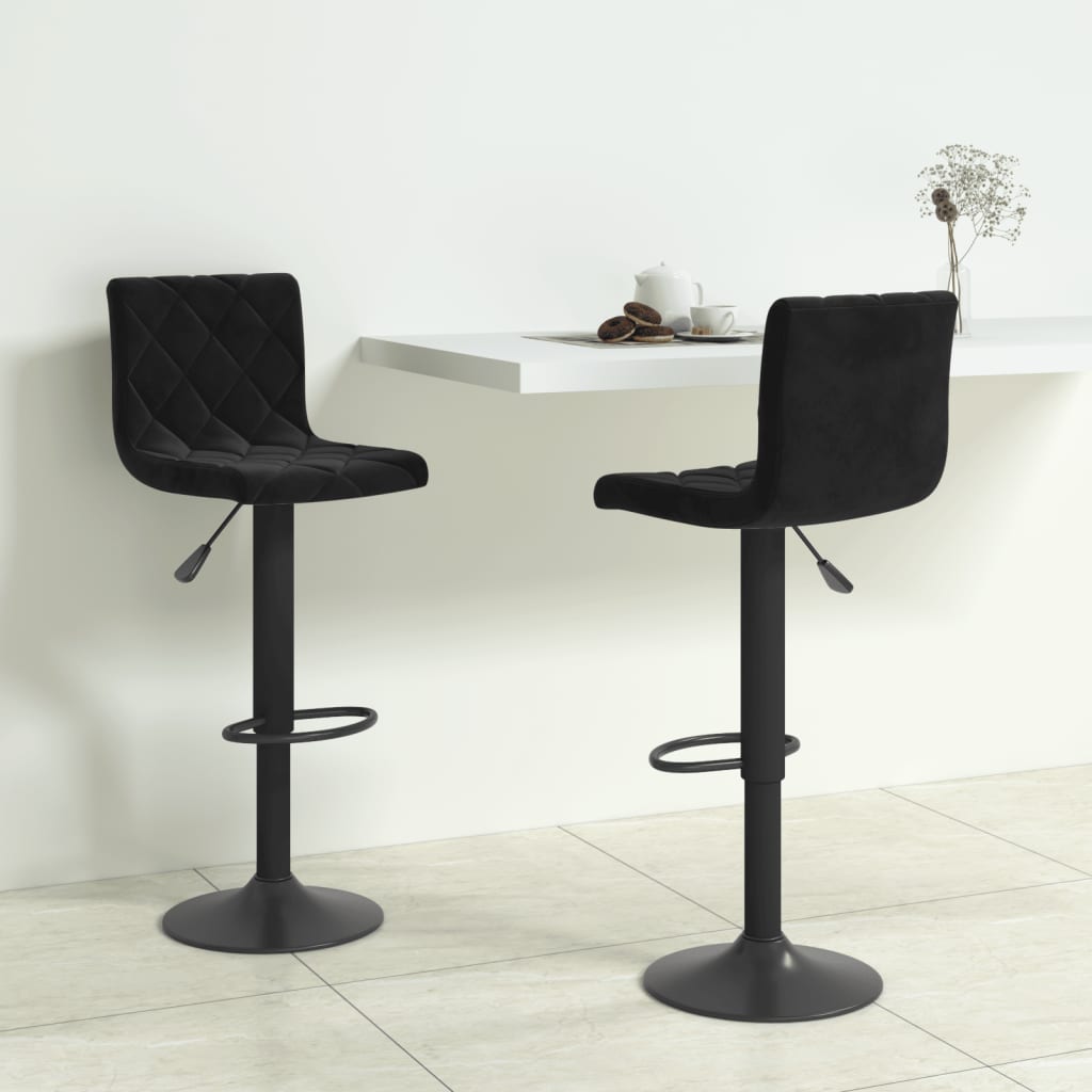 Barhocker 2 Stk. Creme Samt