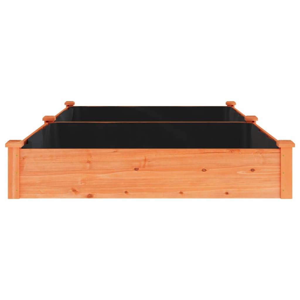 Hochbeet mit Einsatz Grau 120x45x25 cm Massivholz Tanne