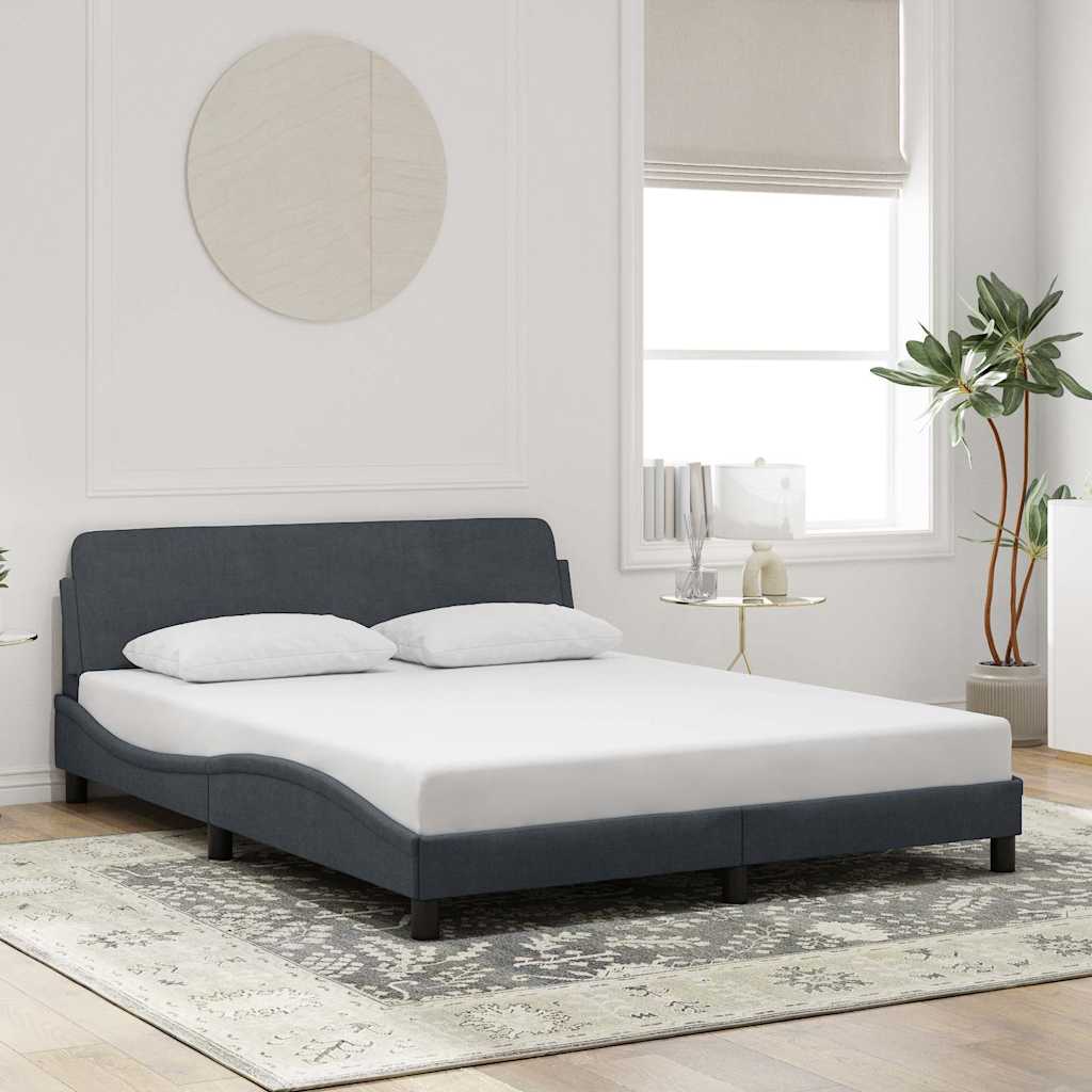 Bettgestell "Dover" Hellgrau 100x190 cm Samt