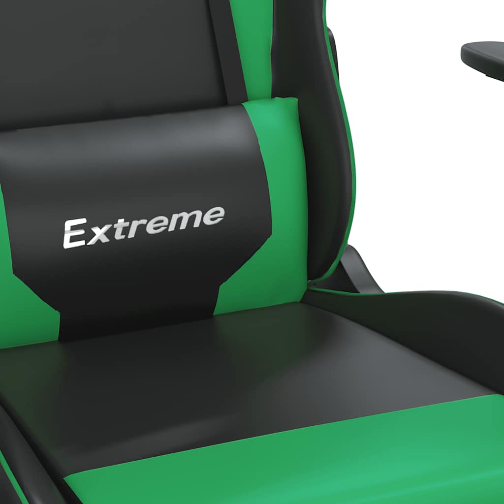 Gaming-Stuhl mit Massagefunktion Schwarz und Blau Kunstleder