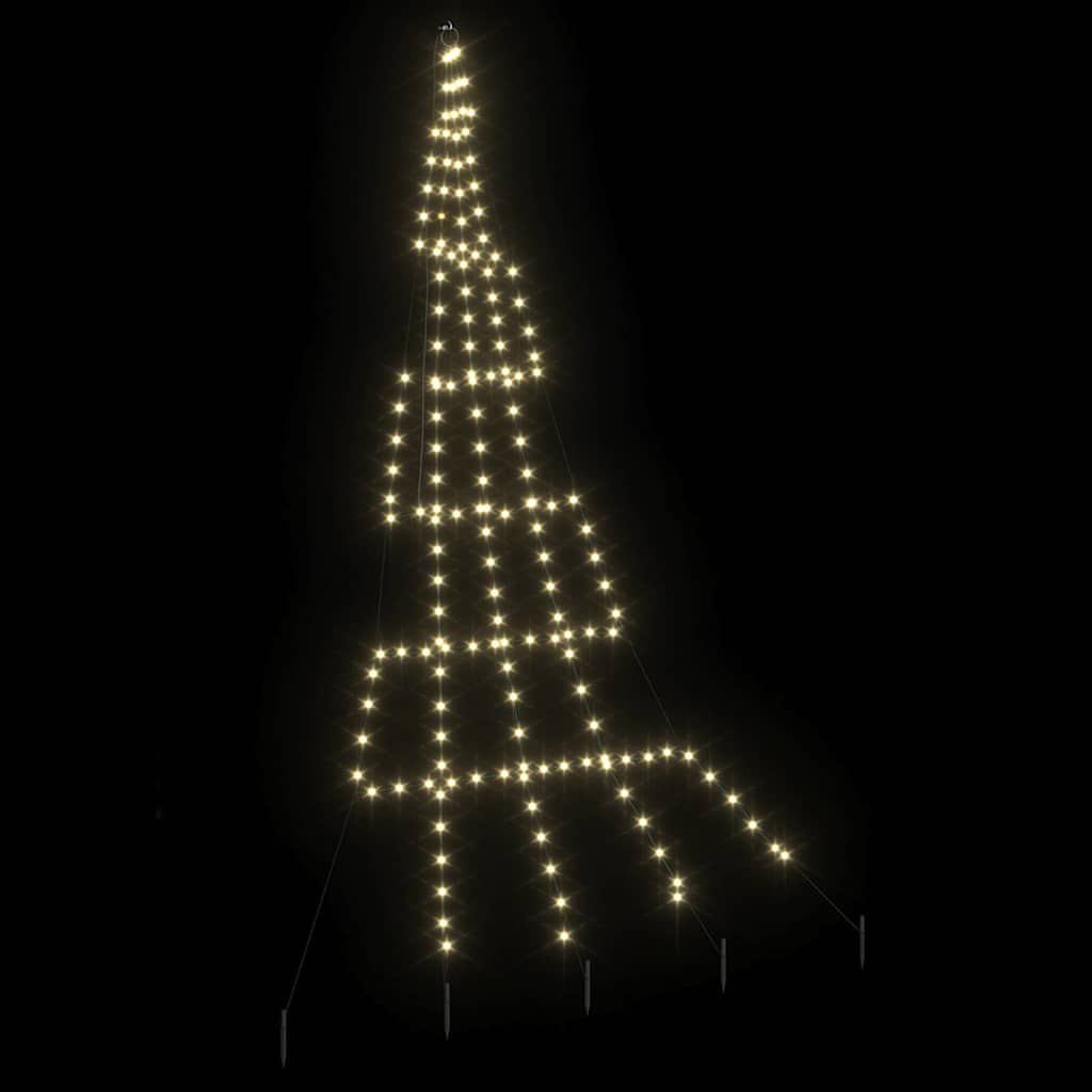 LED Weihnachtsbaum mit Erdspießen Warmes Weiß 182 cm Metall