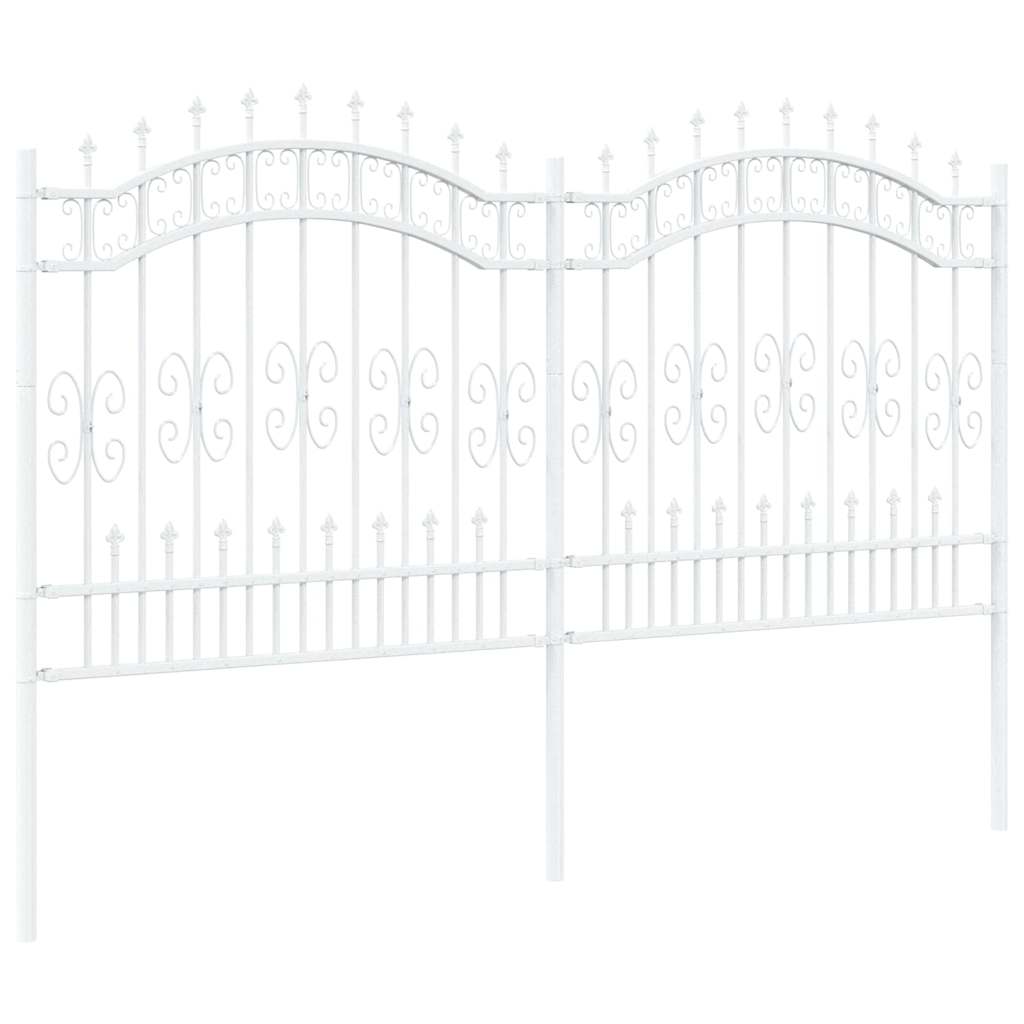 Gartenzaun KAMPEN mit Speerspitze Schwarz 240 x 75 cm Stahl