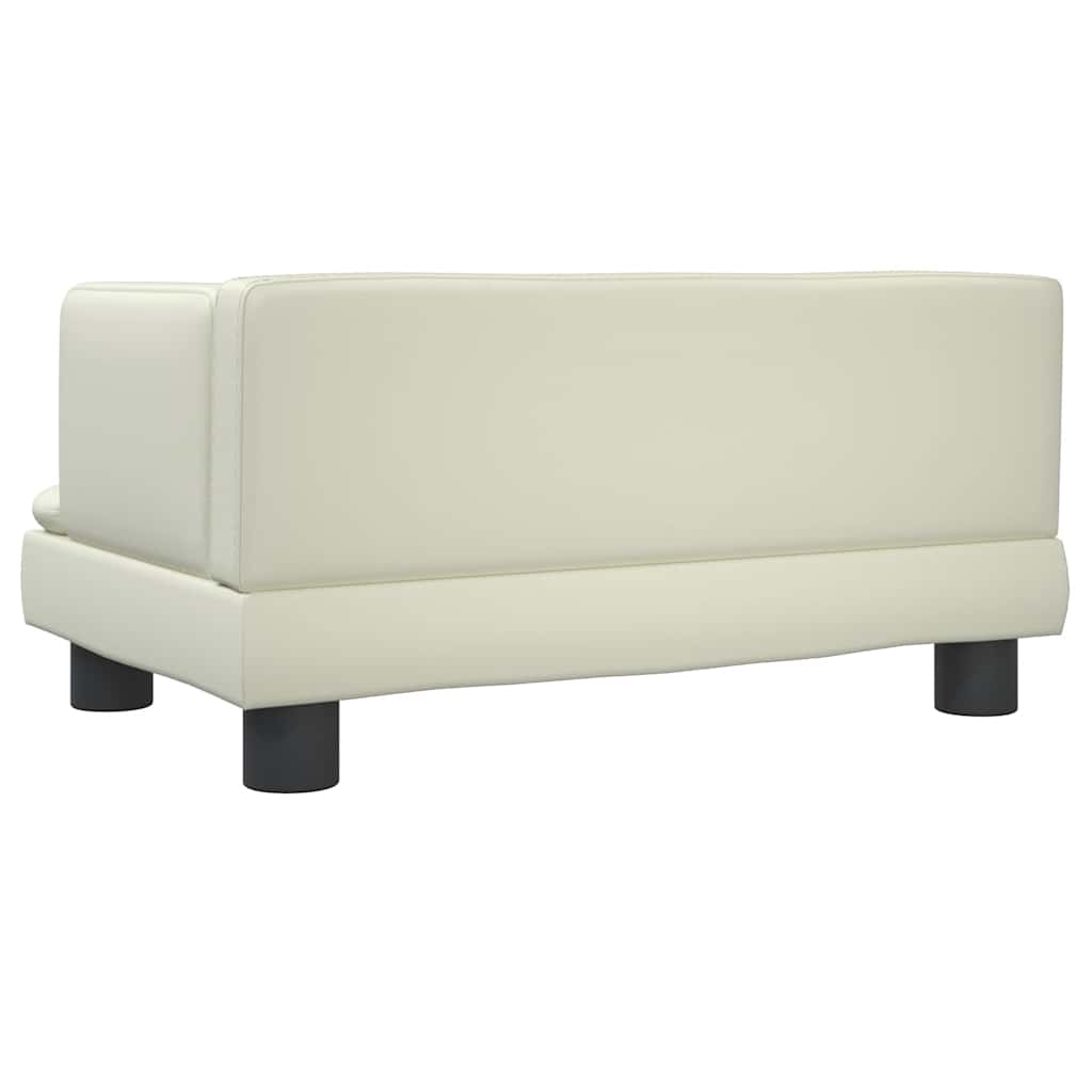 Kindersofa Schwarz 60x40x30 cm Kunstleder