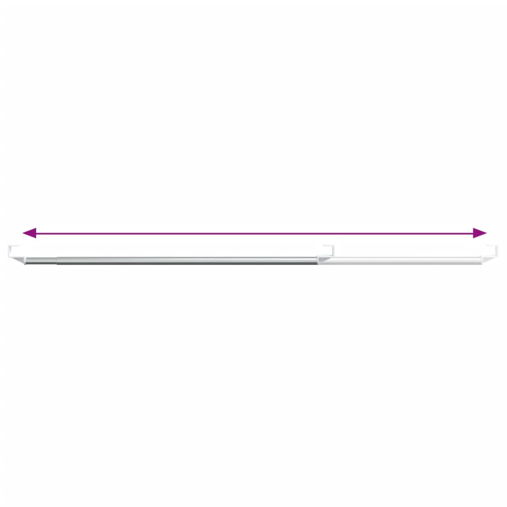 Gardinenstangen 2 Stk. Weiß und Silbern 60-105 cm Aluminium